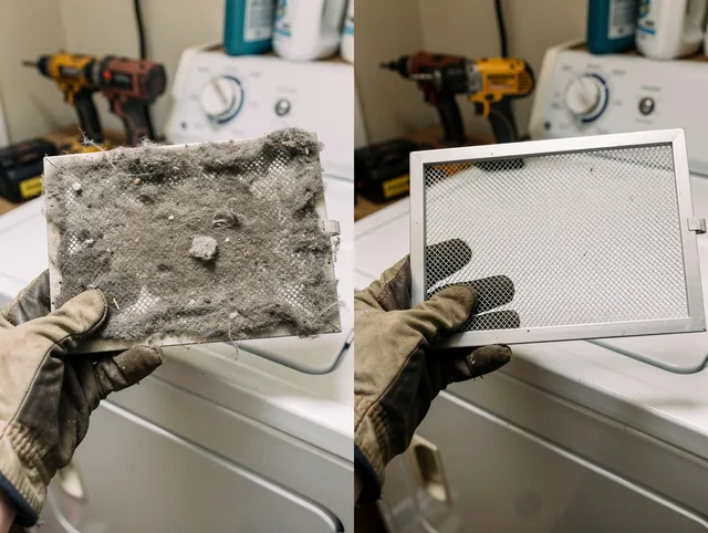 Professional lint trap cleaning by Middleburg Heights Dryer Vent Cleaning in Middleburg Heights