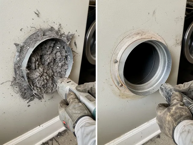 Professional clogged vent cleaning by Middleburg Heights Dryer Vent Cleaning in Middleburg Heights