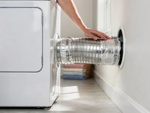 Professional dryer vent hose installation by Middleburg Heights Dryer Vent Cleaning in Middleburg Heights