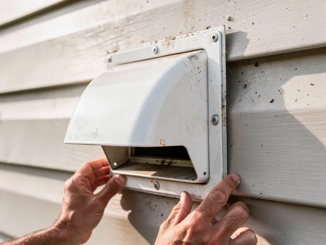 Middleburg Heights Dryer Vent Cleaning technician delivering thorough residential dryer vent cleaning service in Middleburg Heights